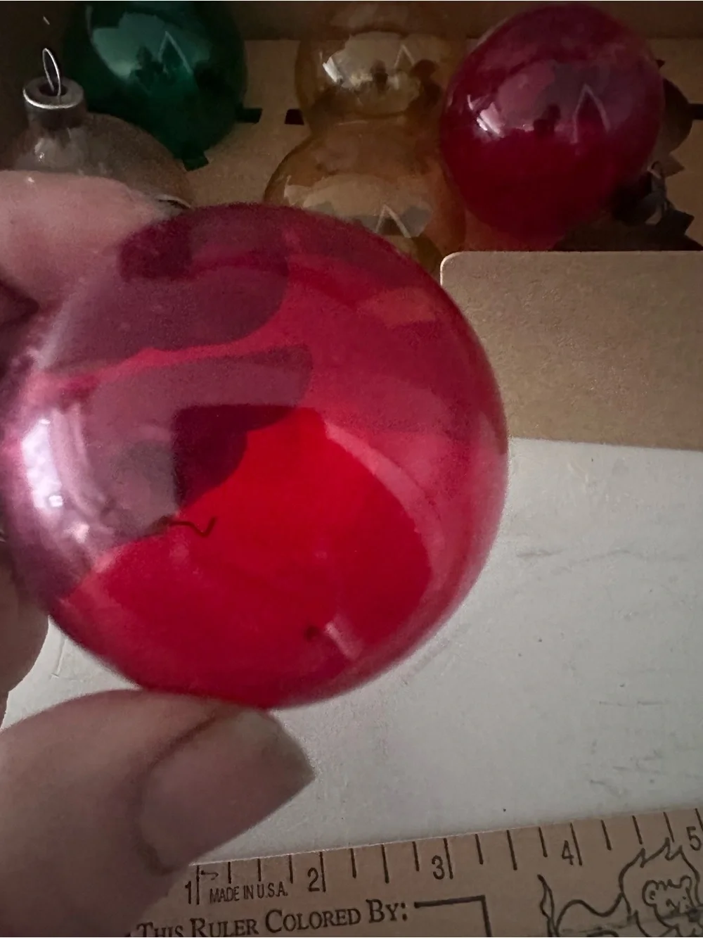 6 VINTAGE UNSILVERED CHRISTMAS ORNAMENTS